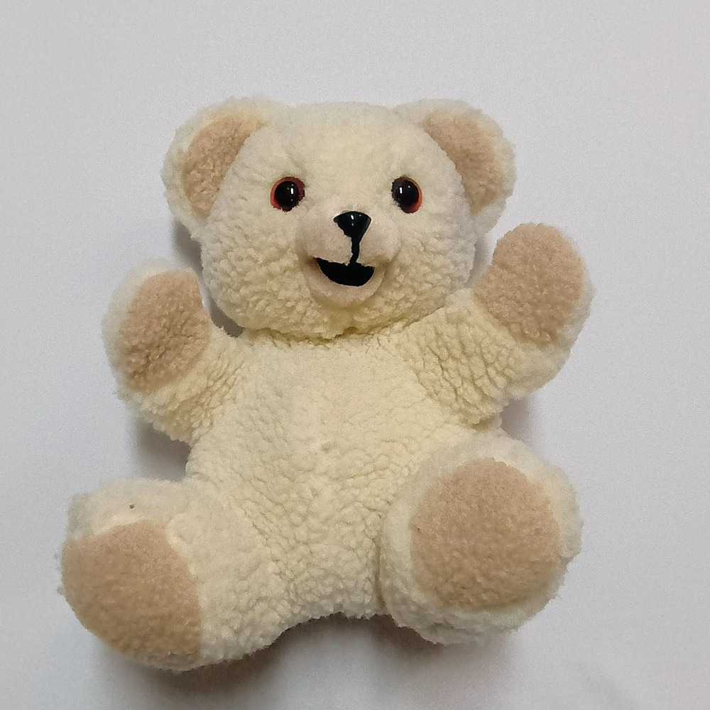 Snuggle Bear Hand Puppet 11" Vintage Russ 1980s Plush Lever Brothers
